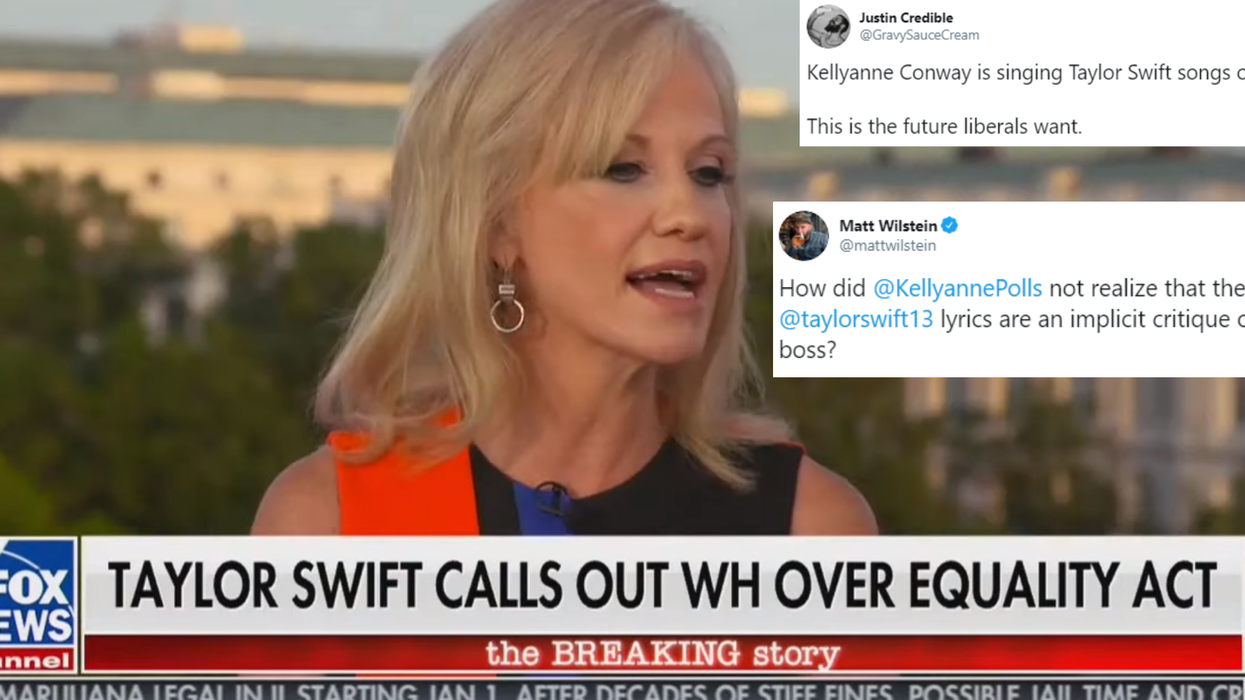 Kellyanne Conway just accidentally mocked Trump by singing Taylor Swift lyrics