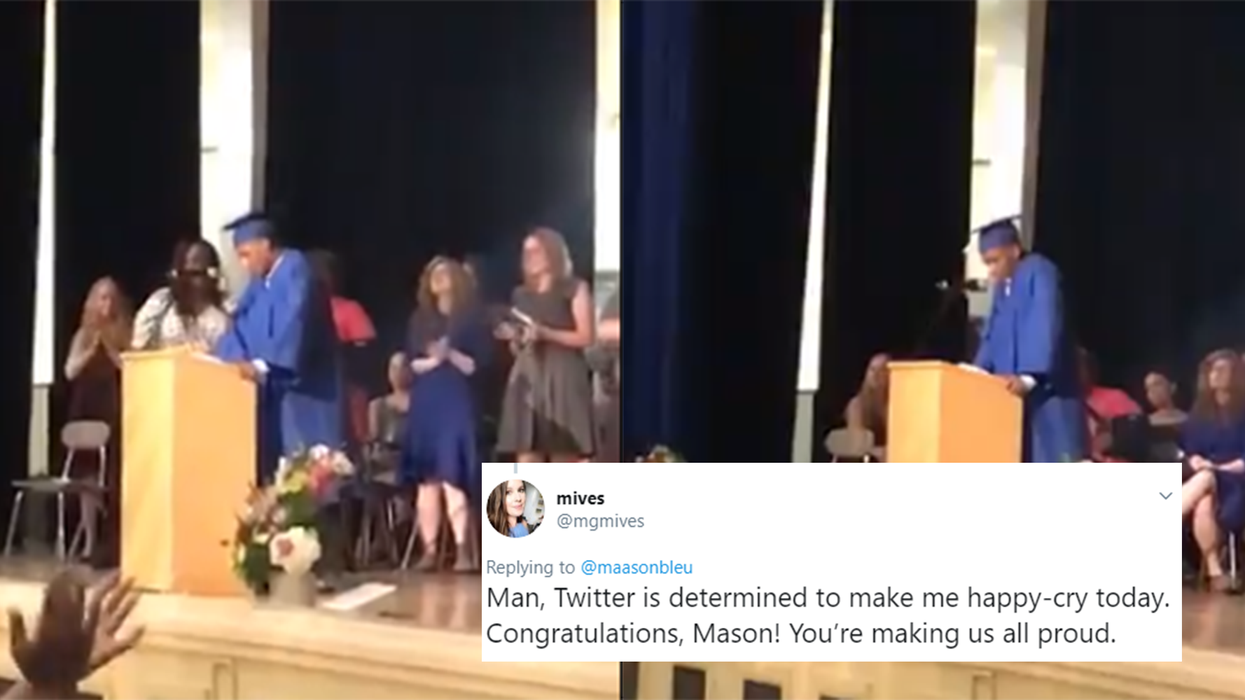 A high school student came out as bisexual during his valedictorian speech and people are loving it