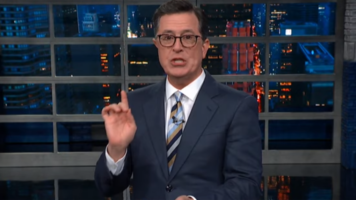 Stephen Colbert has taken on Donald Trump's UK state visit - and it's hilarious