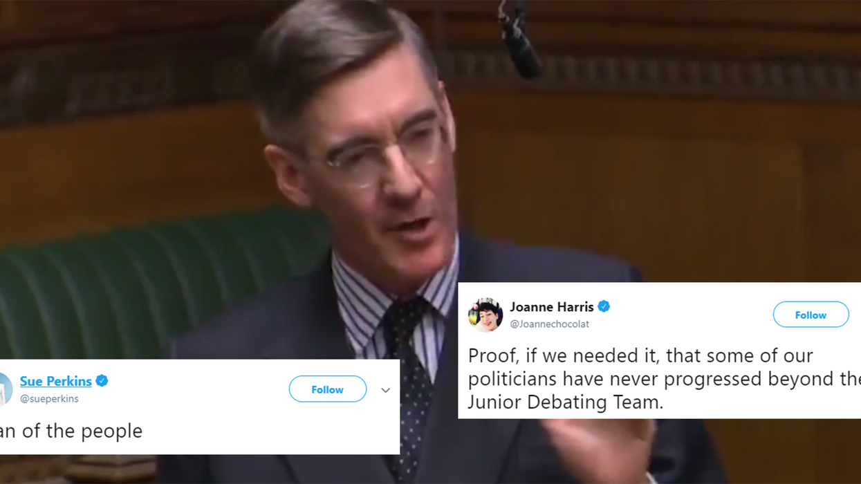 Jacob Rees-Mogg referenced public school rivalry in the House of Commons, and he's getting roasted