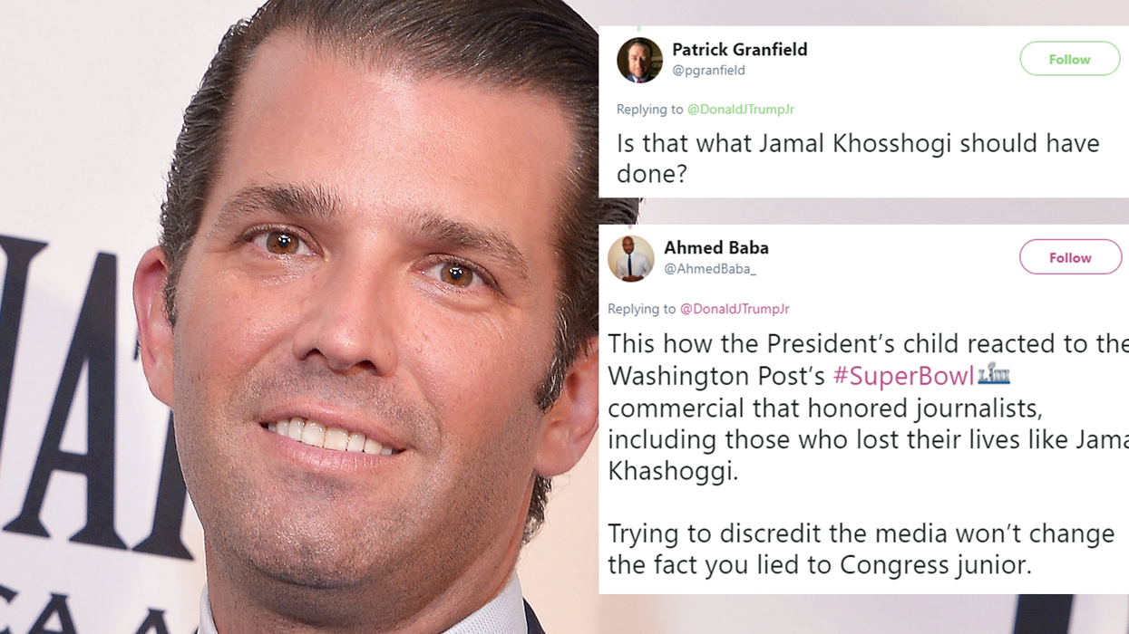 Super Bowl: Donald Trump Jr tried to trash the Washington Post's ad, and got destroyed