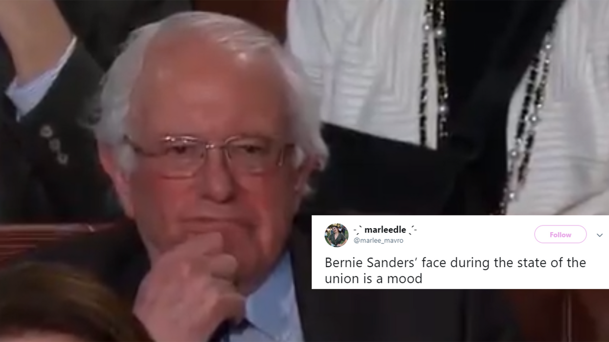 Bernie Sanders' face during Trump's State of the Union speech became an incredible meme
