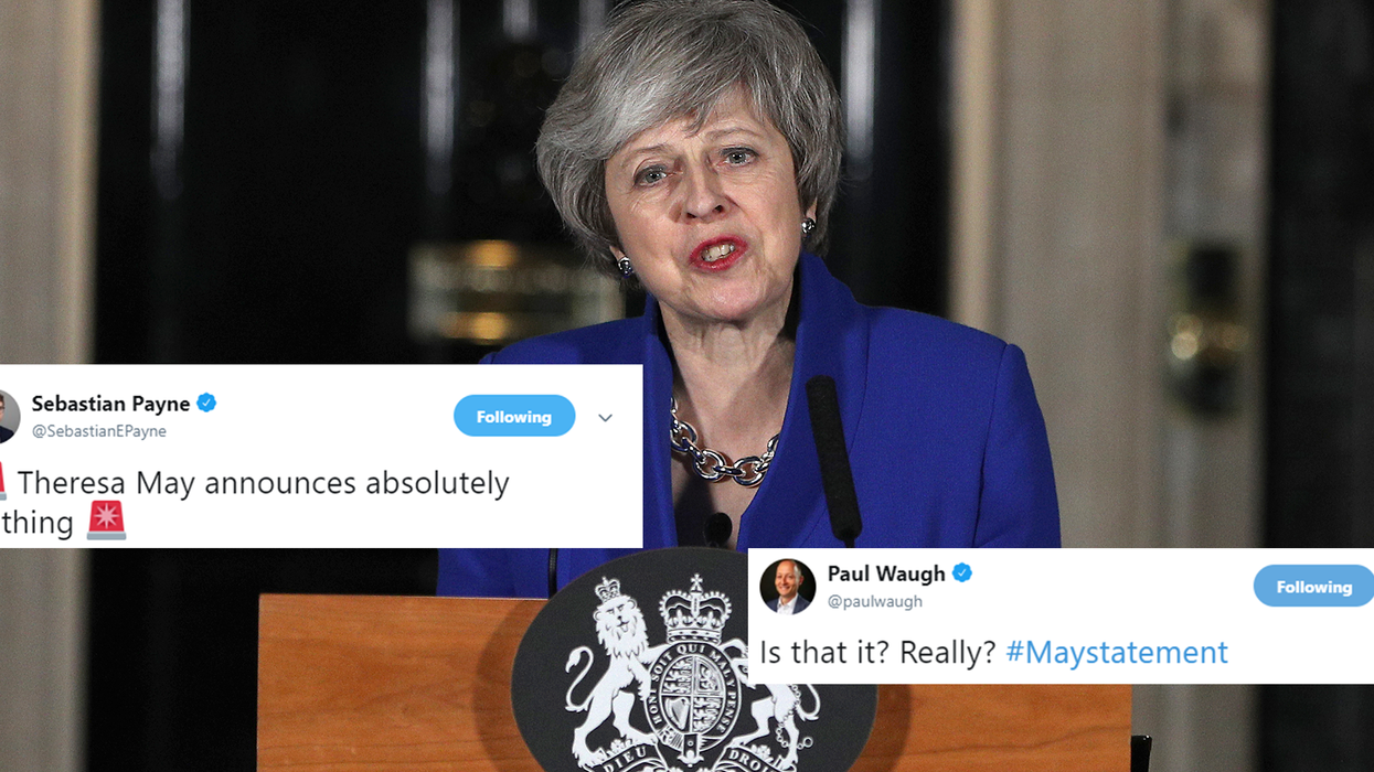 Theresa May made a late-night Brexit speech outside Downing Street and people are incredibly underwhelmed