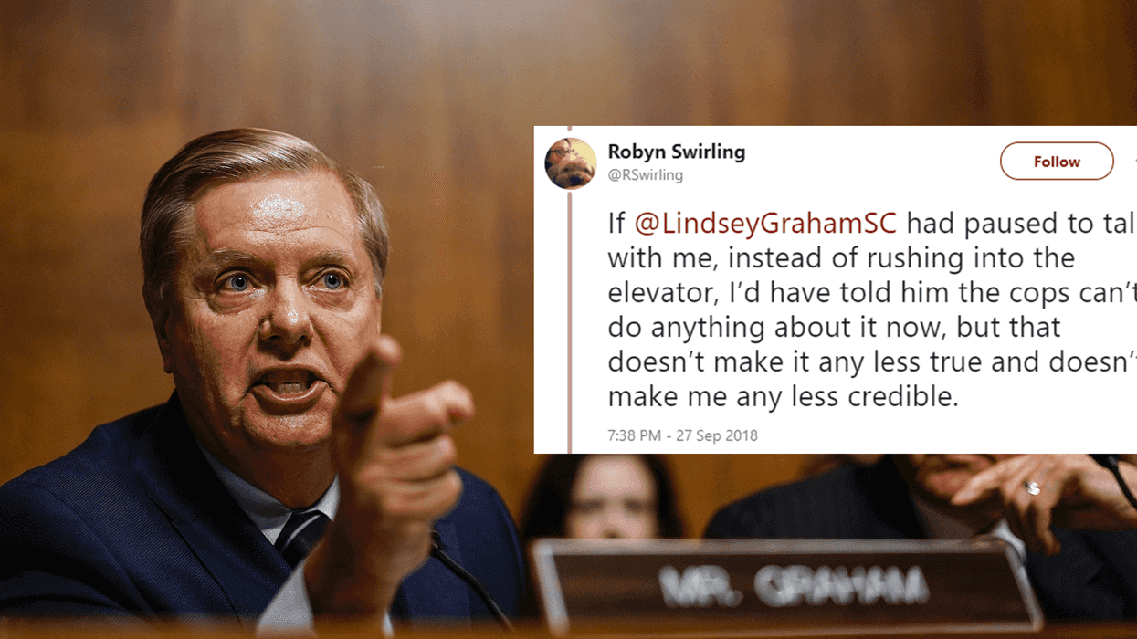 Brett Kavanaugh hearing: Woman who identifies as rape survivor confronts Lindsey Graham, he then dismisses her