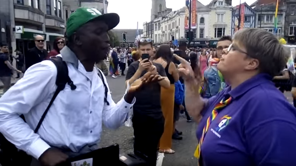 Cardiff Pride: Gay Christian ridicules a homophobe in the best possible way