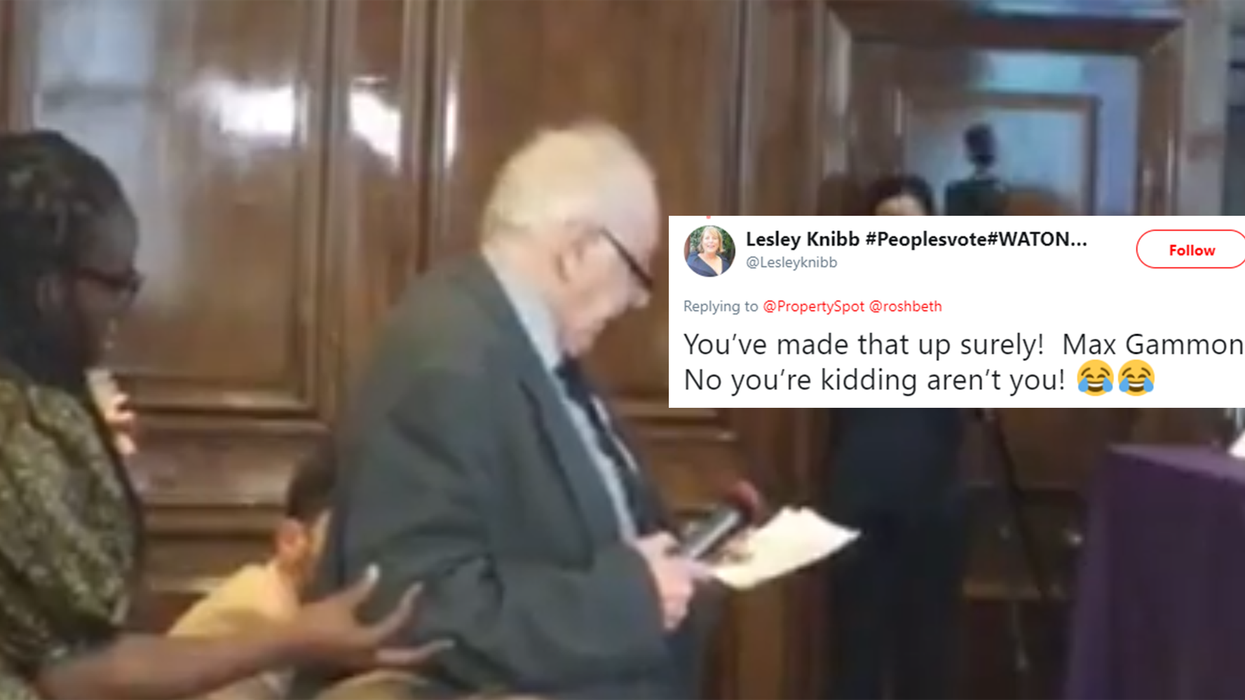 Brexit supporter called Dr Gammon claims the UK is 'at war' with the EU during speech at think tank