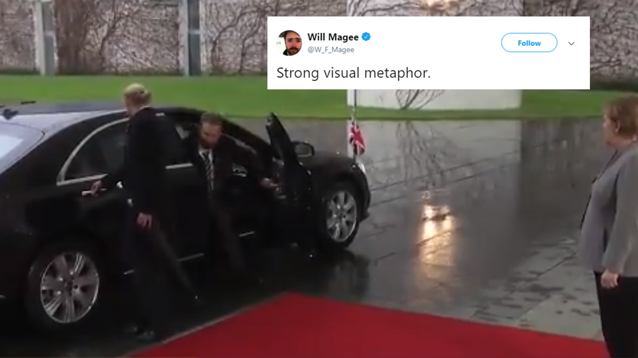 Theresa May got locked in her car before meeting Angela Merkel and the jokes wrote themselves