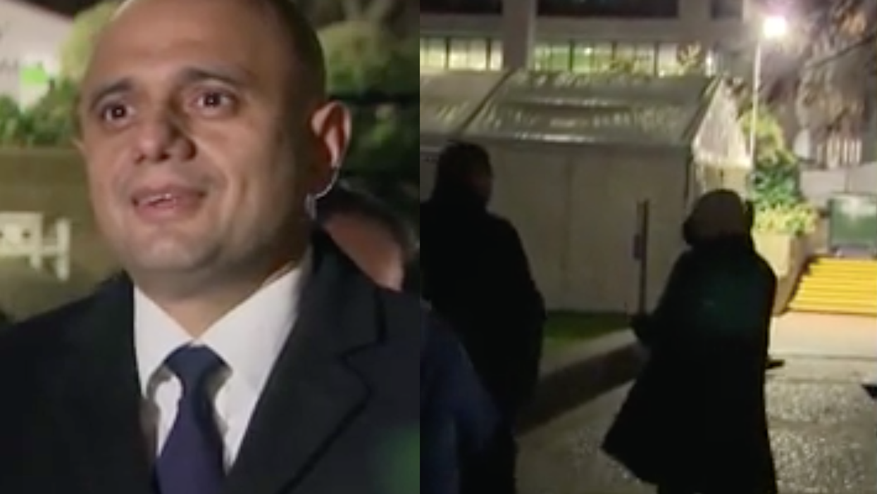 Sajid Javid convinces reporter to get a booster jab during an interview
