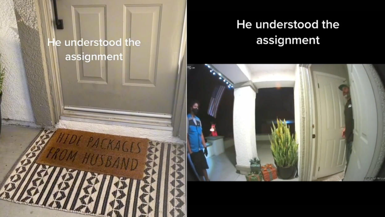 Amazon delivery driver has to pretend to be a preacher after husband catches him delivering surprise parcel