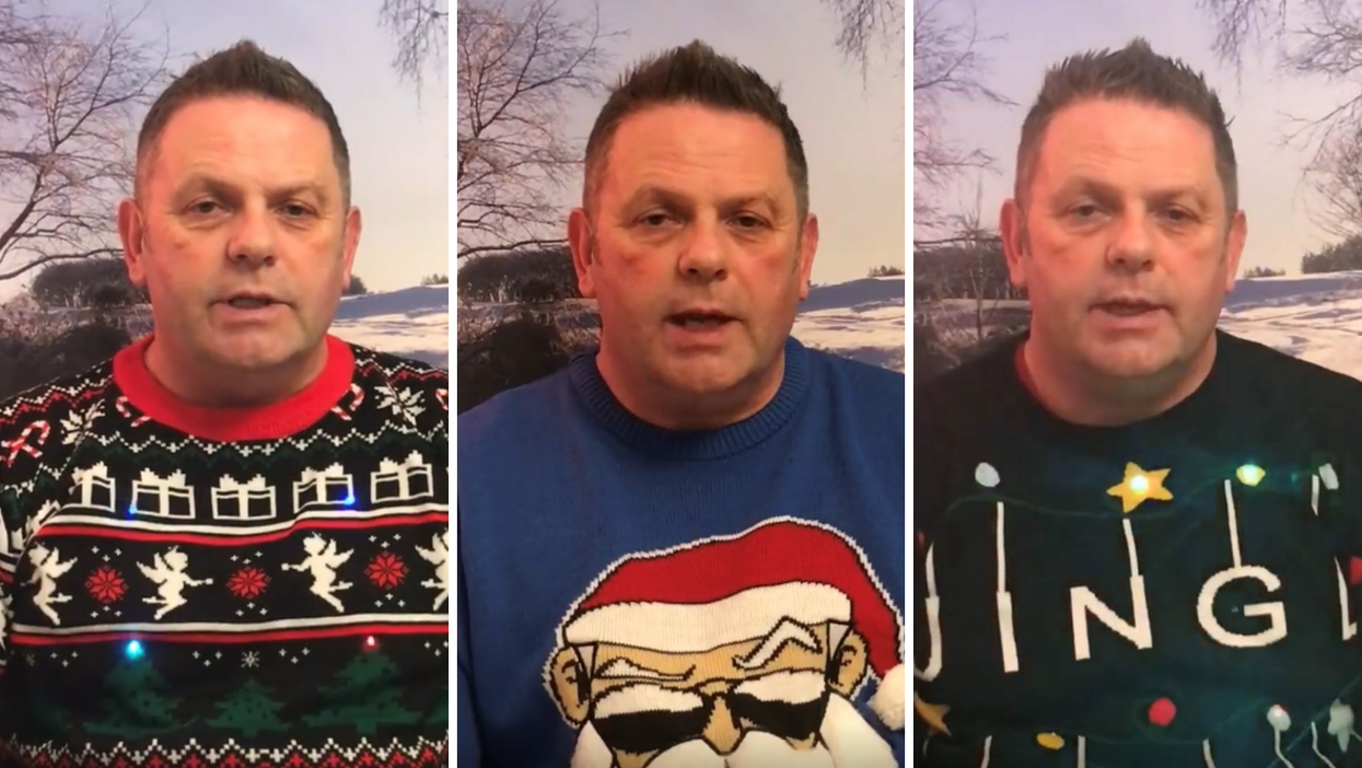 Scottish NHS chief’s flashing Christmas jumpers praised for brightening Covid updates