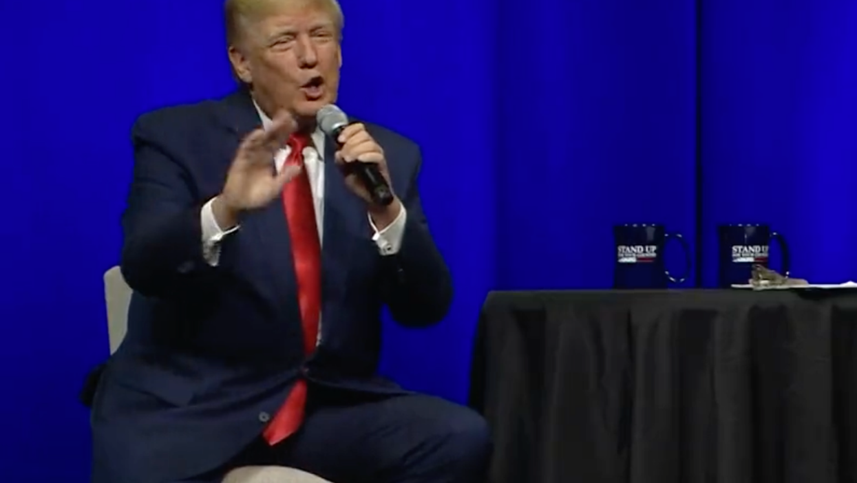 Trump had to be consoled after fans booed him for getting Covid booster jab