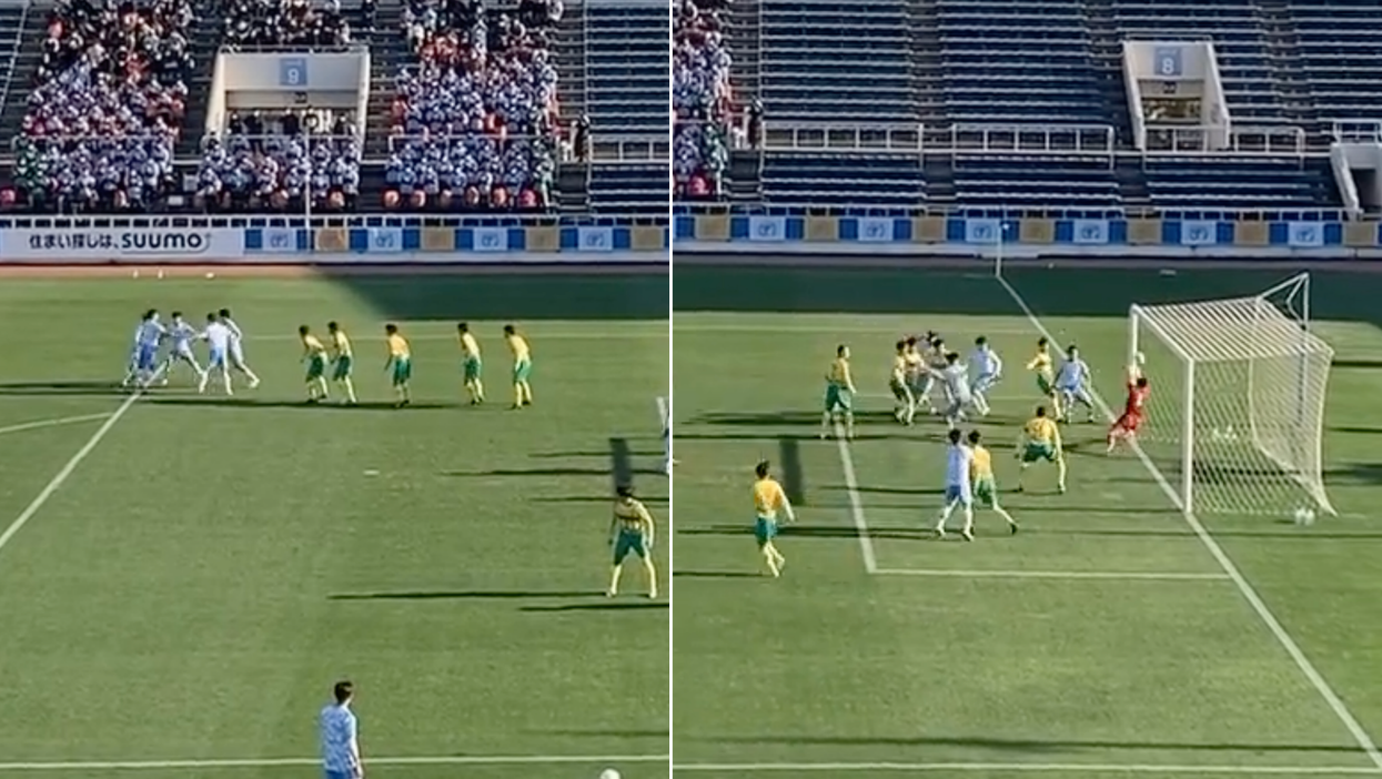 Japanese football team goes viral with ‘unorthodox’ free kick routine