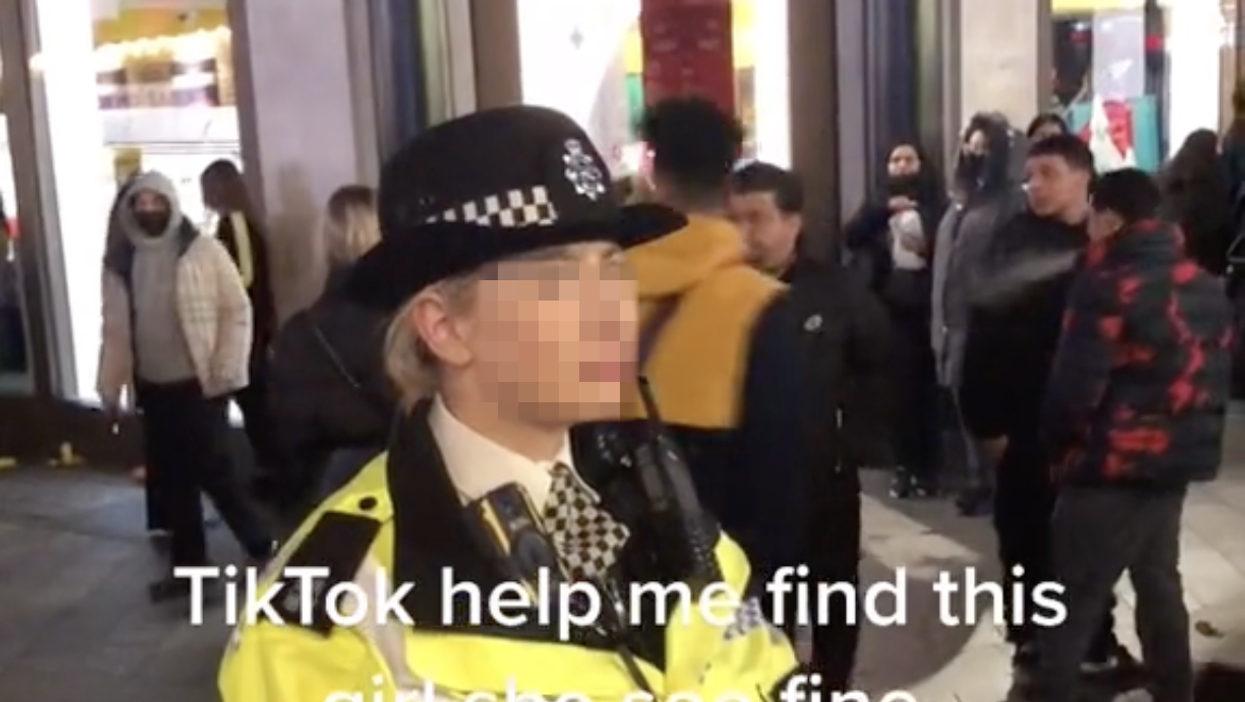 TikTok clip shows men catcalling a police officer on busy street in disturbing trend