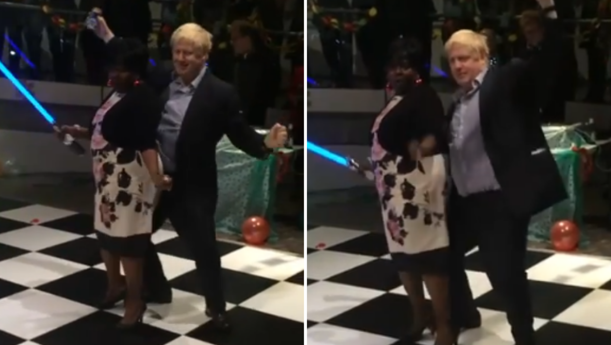 Video of Boris Johnson dancing to Lionel Richie with lightsaber-wielding woman resurfaces