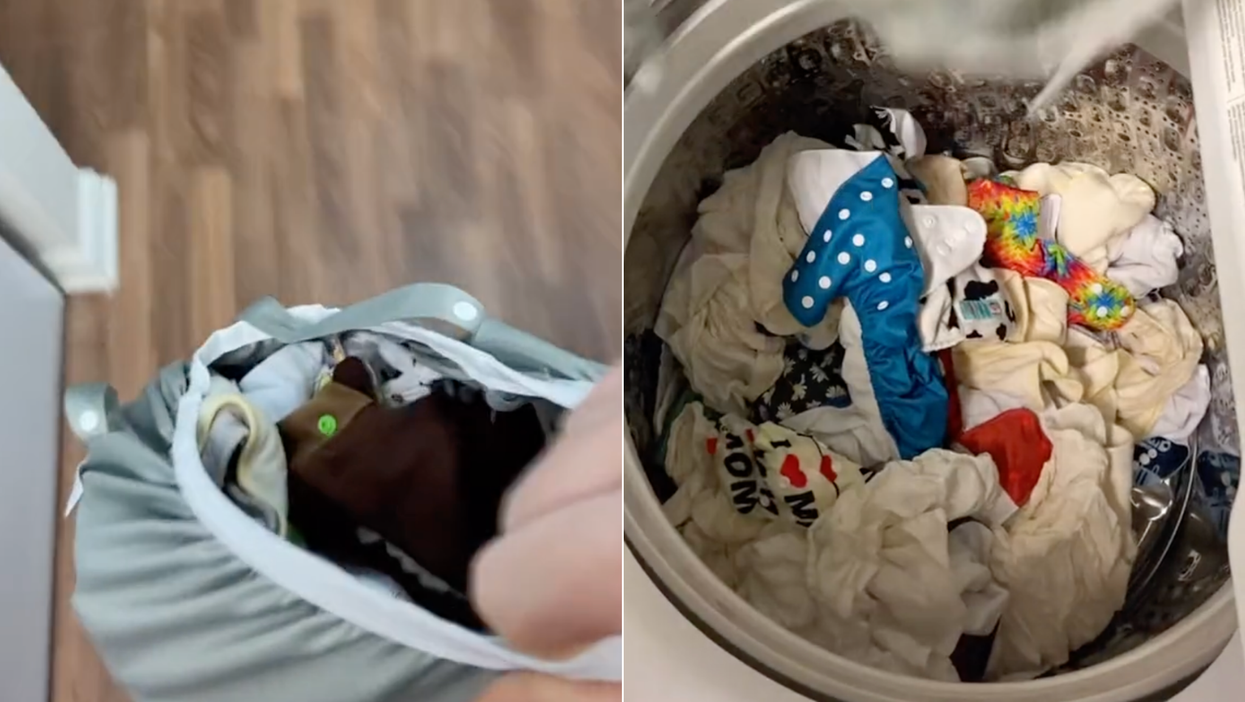 TikTok divided after mum reveals she only washes her baby’s reusable nappies once a week