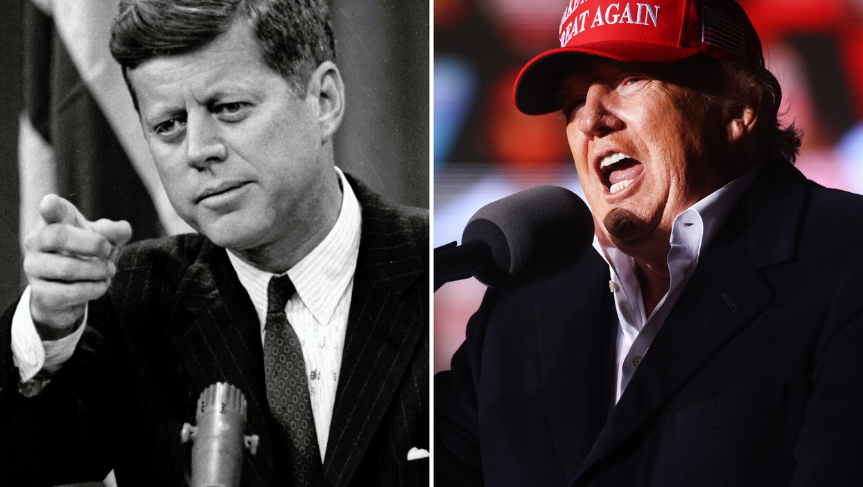 QAnon followers think JFK disguised himself as Trump during recent rally