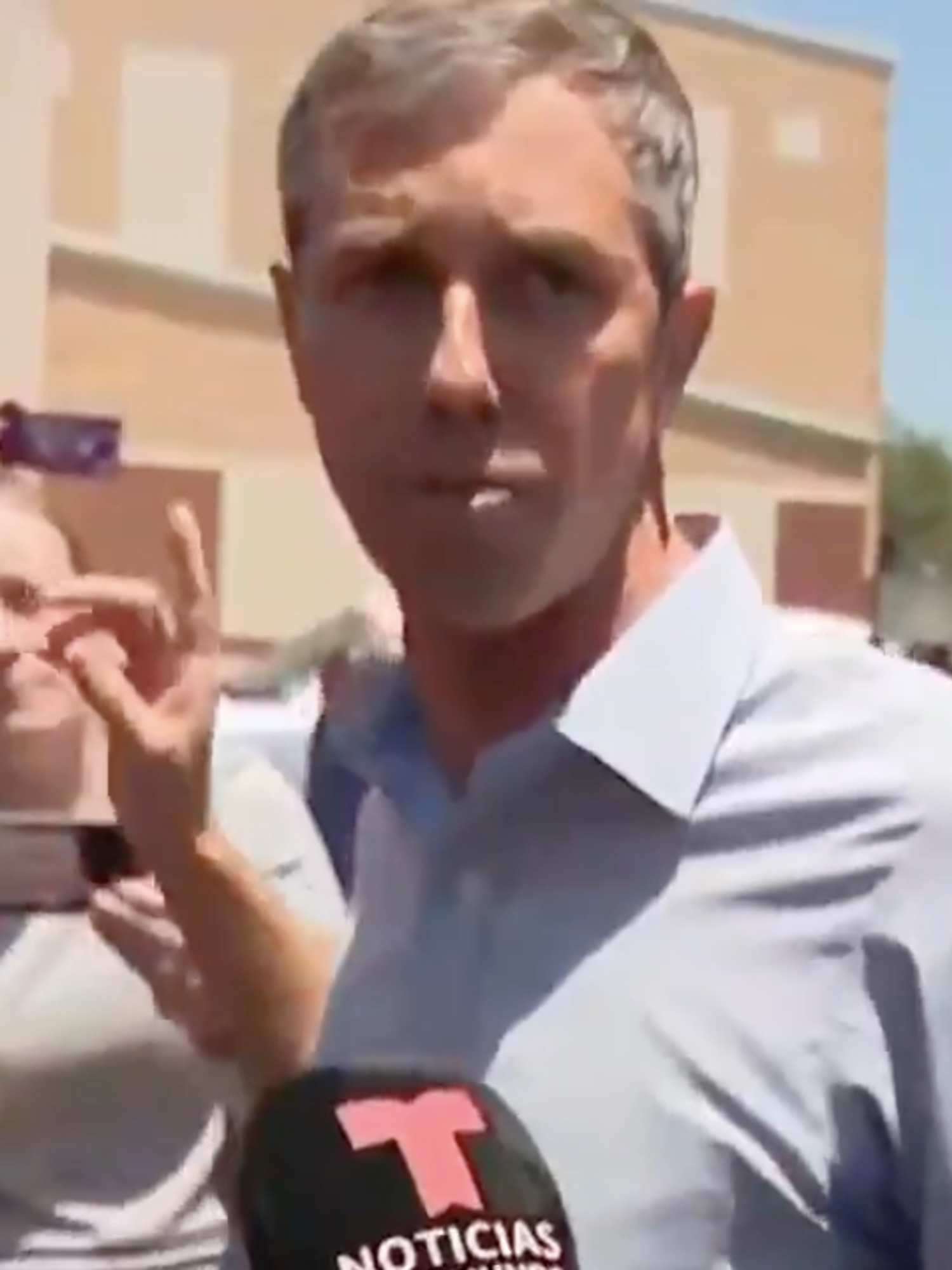 Beto O'Rourke continued his powerful speech after being ejected from Greg Abbott press conference