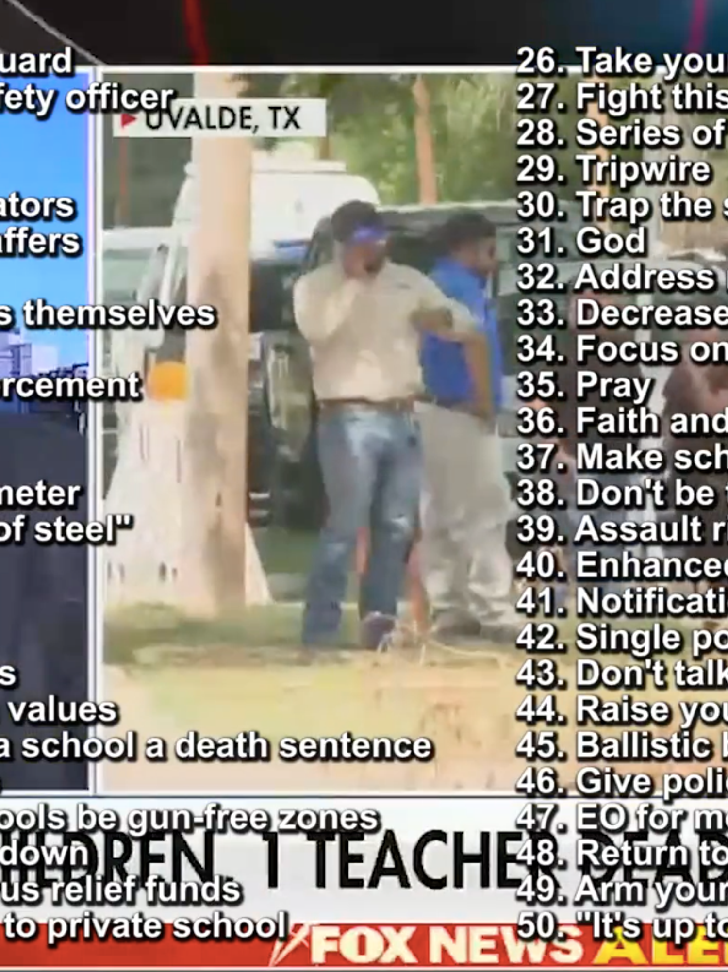 Supercut shows Fox News has suggested 50 'solutions' to school shootings and none are gun control