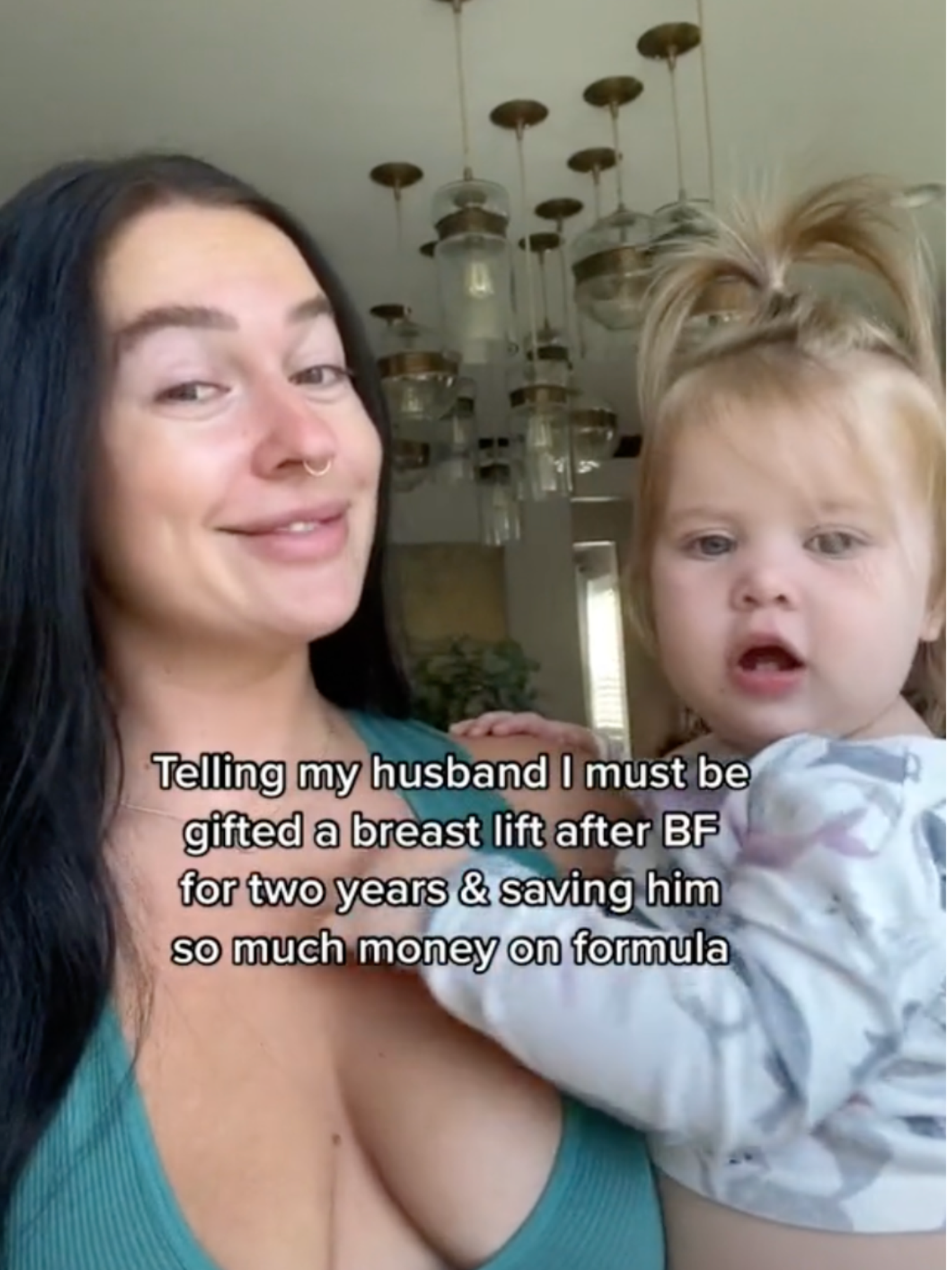 Woman says husband should pay for boob lift after breastfeeding kids