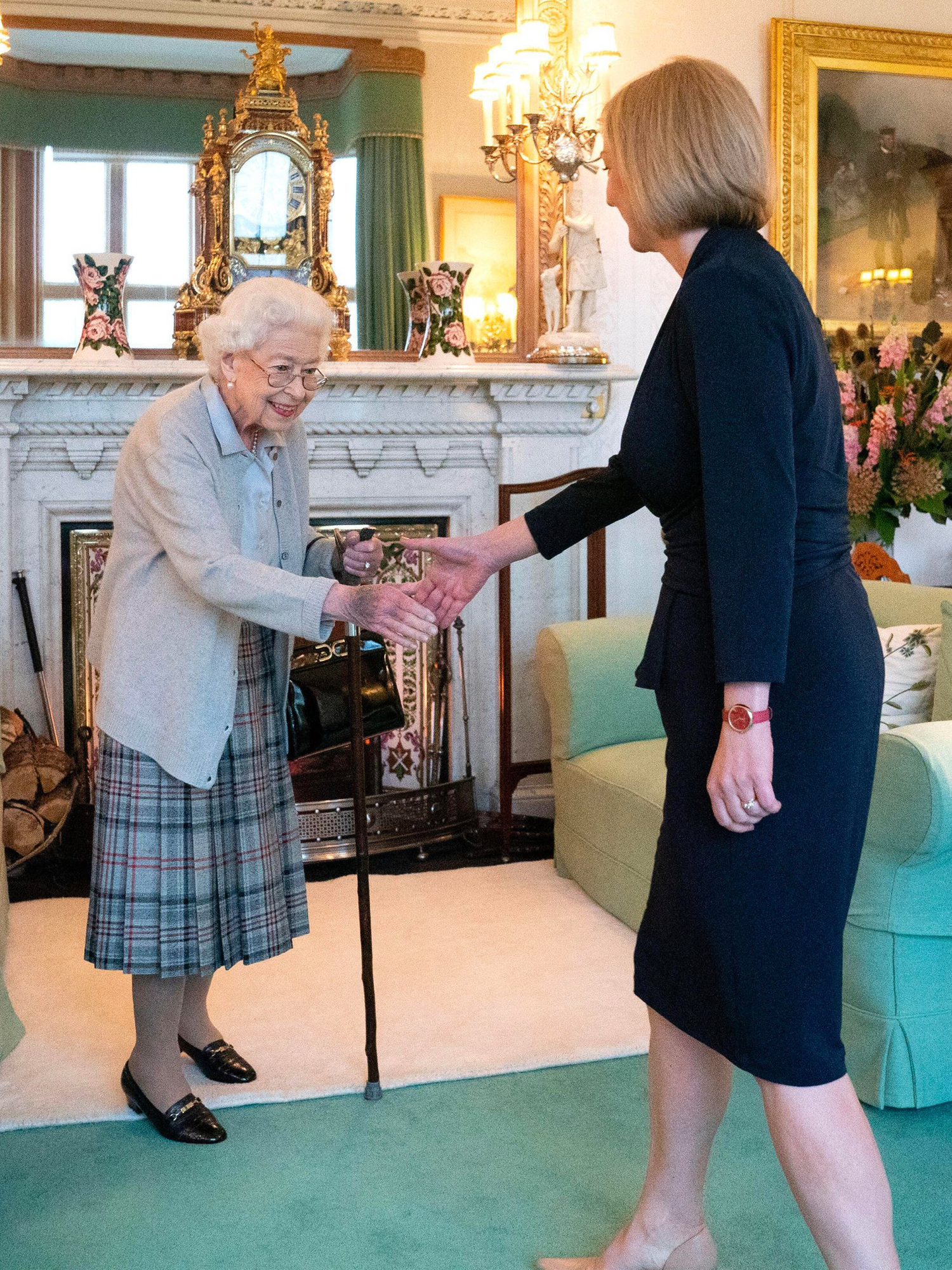 Liz Truss looks like a giant in her pictures meeting the Queen