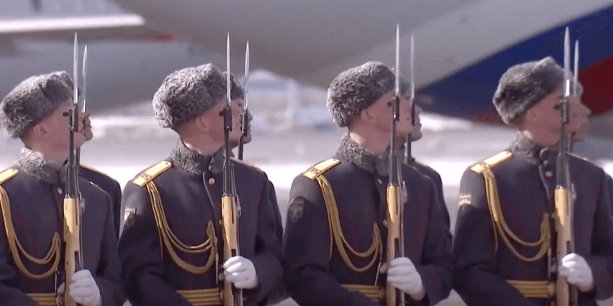 Why do Russian guards tilt their head and watch when leaders walk past ...