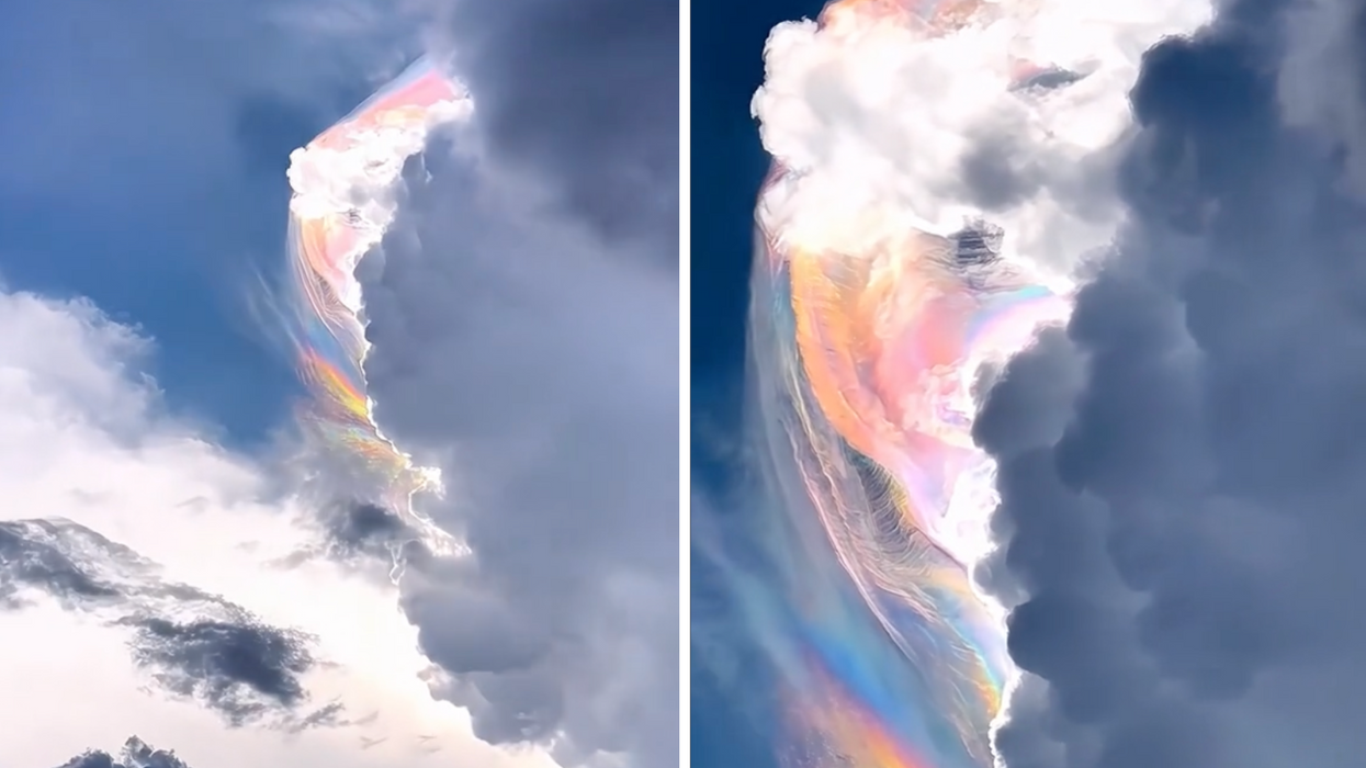Amazing rare rainbow cloud phenomenon spotted in skies above 'China'