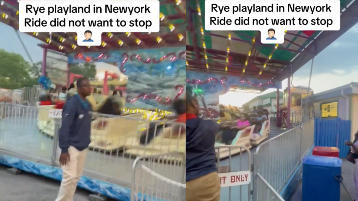 New York theme park ride malfunctions sending trapped passengers spinning backwards