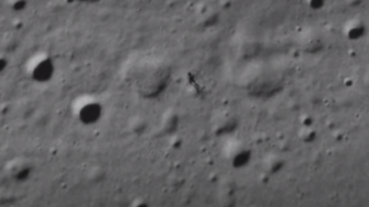 Footage captures image of an 'odd figure' on the surface of the Moon