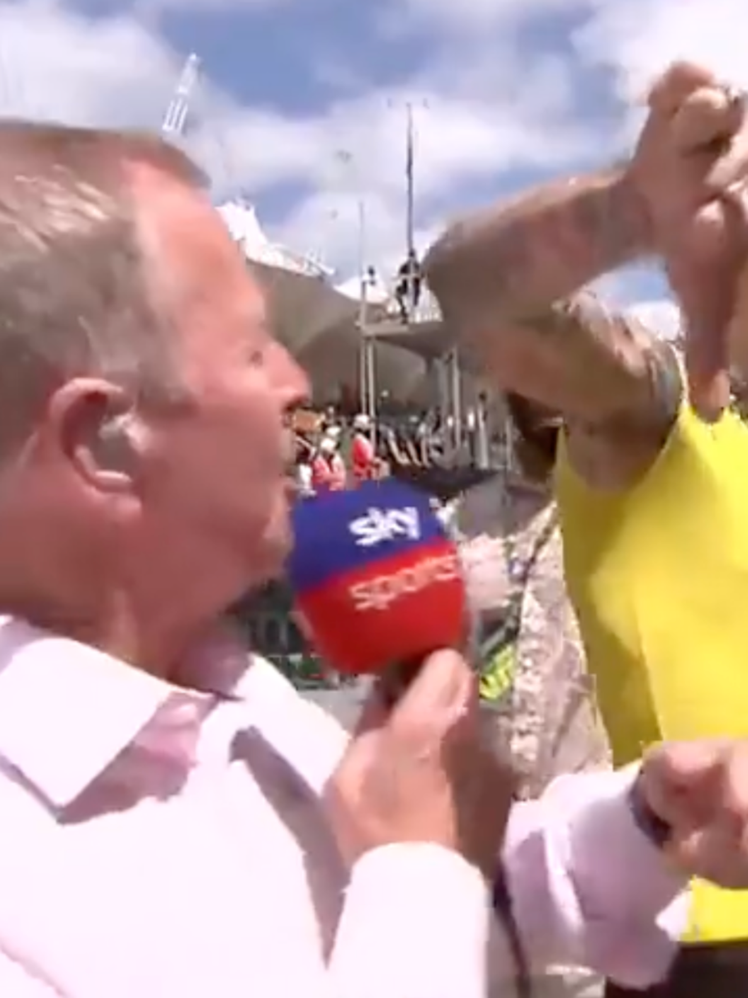 Sky Sports’ Martin Brundle ruffles Machine Gun Kelly’s feathers during viral F1 clash