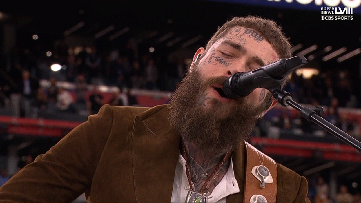 Post Malone surprises fans with 'America The Beautiful' Super Bowl performance