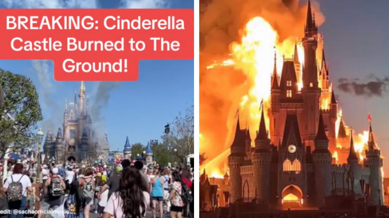 Did Disney's Cinderella Castle actually burn down?