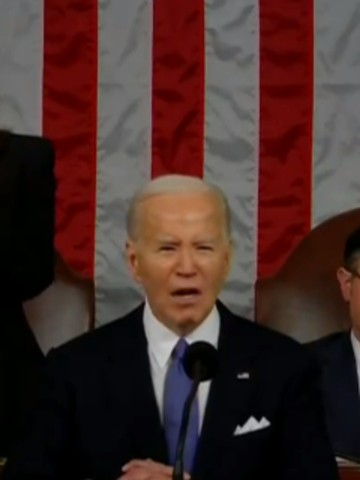 Mike Johnson's facial expressions during the State of the Union becomes instant meme