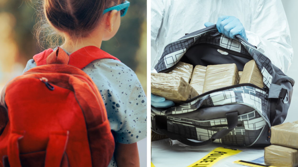 Toddler caught with two kilos of cocaine in backpack