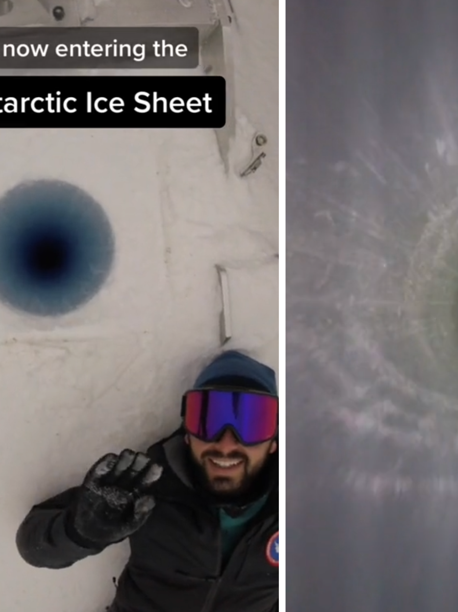 Camera dropped down 350-foot Antarctica hole makes extraordinary discovery