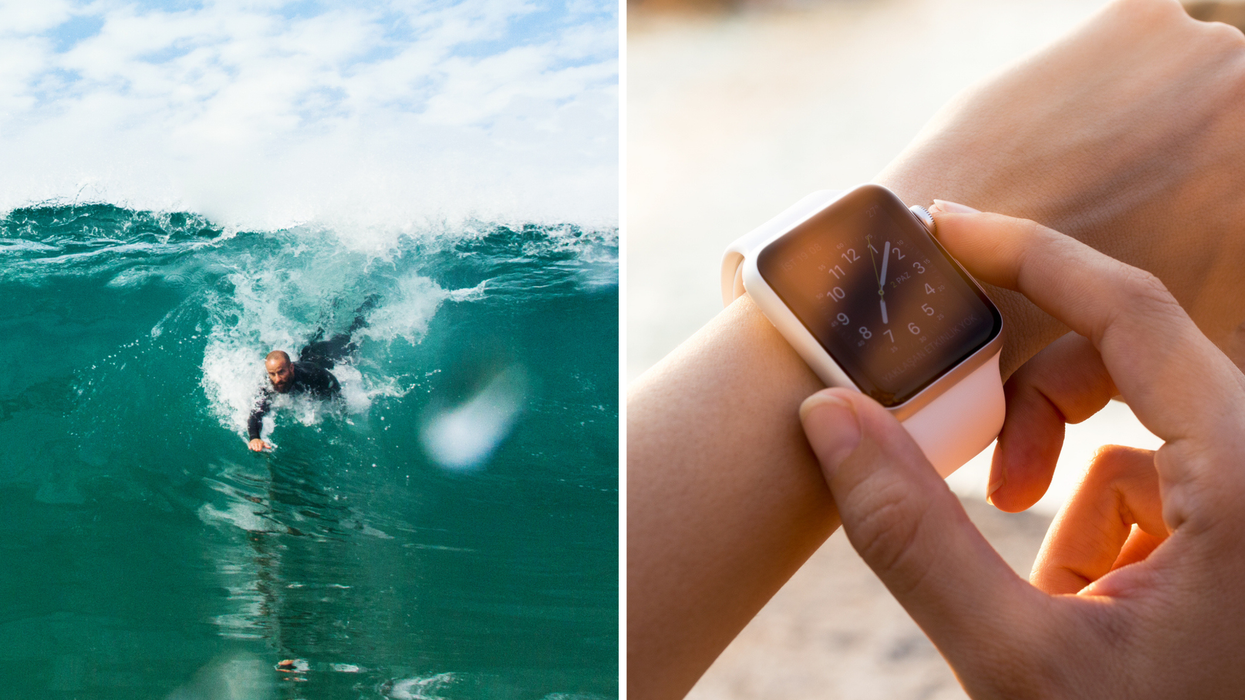 Surfer swept out to sea is saved by his watch
