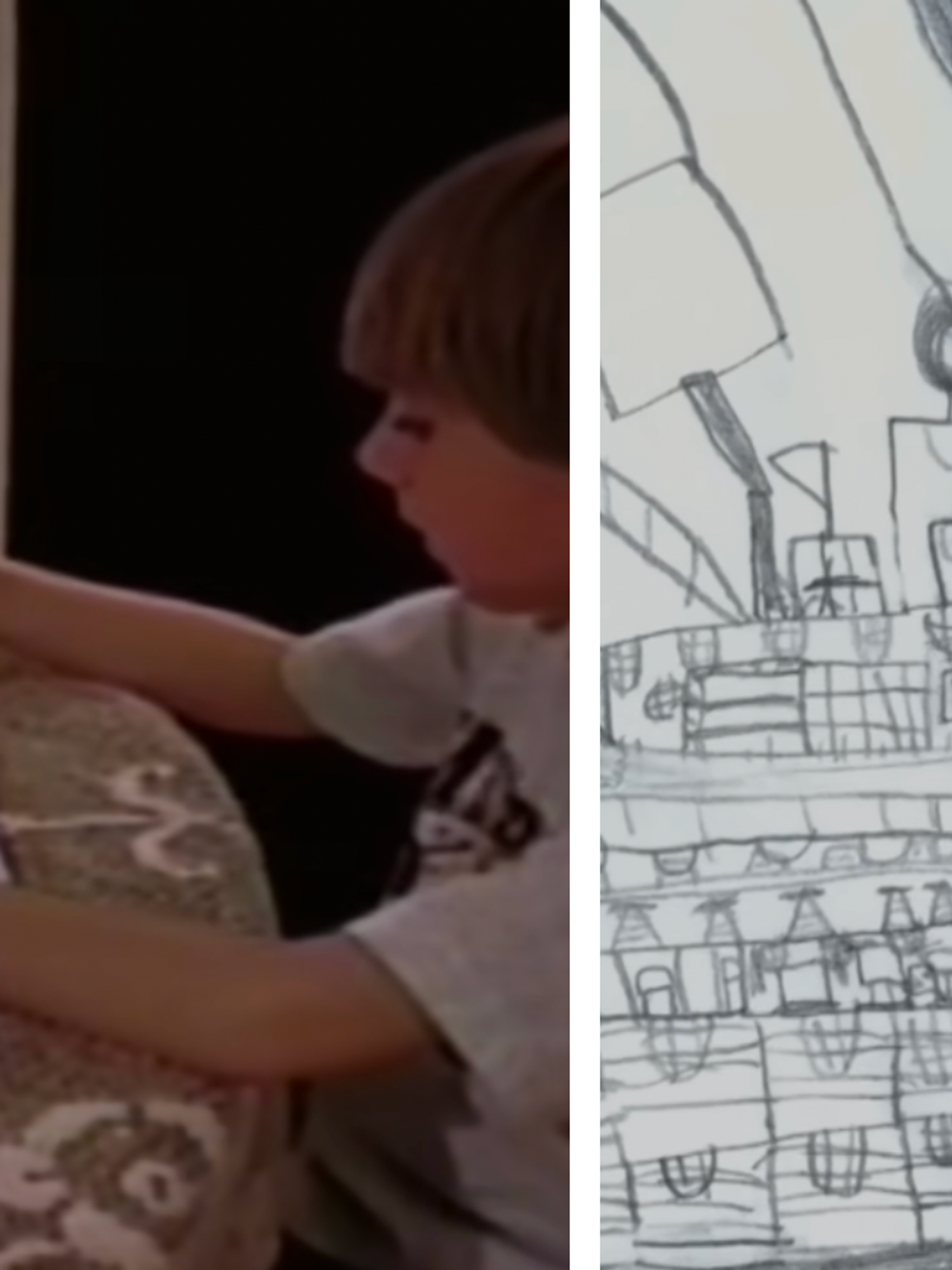 Child claims he 'made peace knowing he died on Titanic' after creepy drawing
