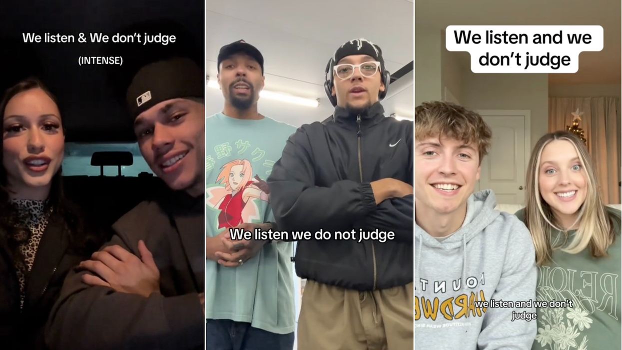 What is the 'We listen and we don't judge' TikTok trend?