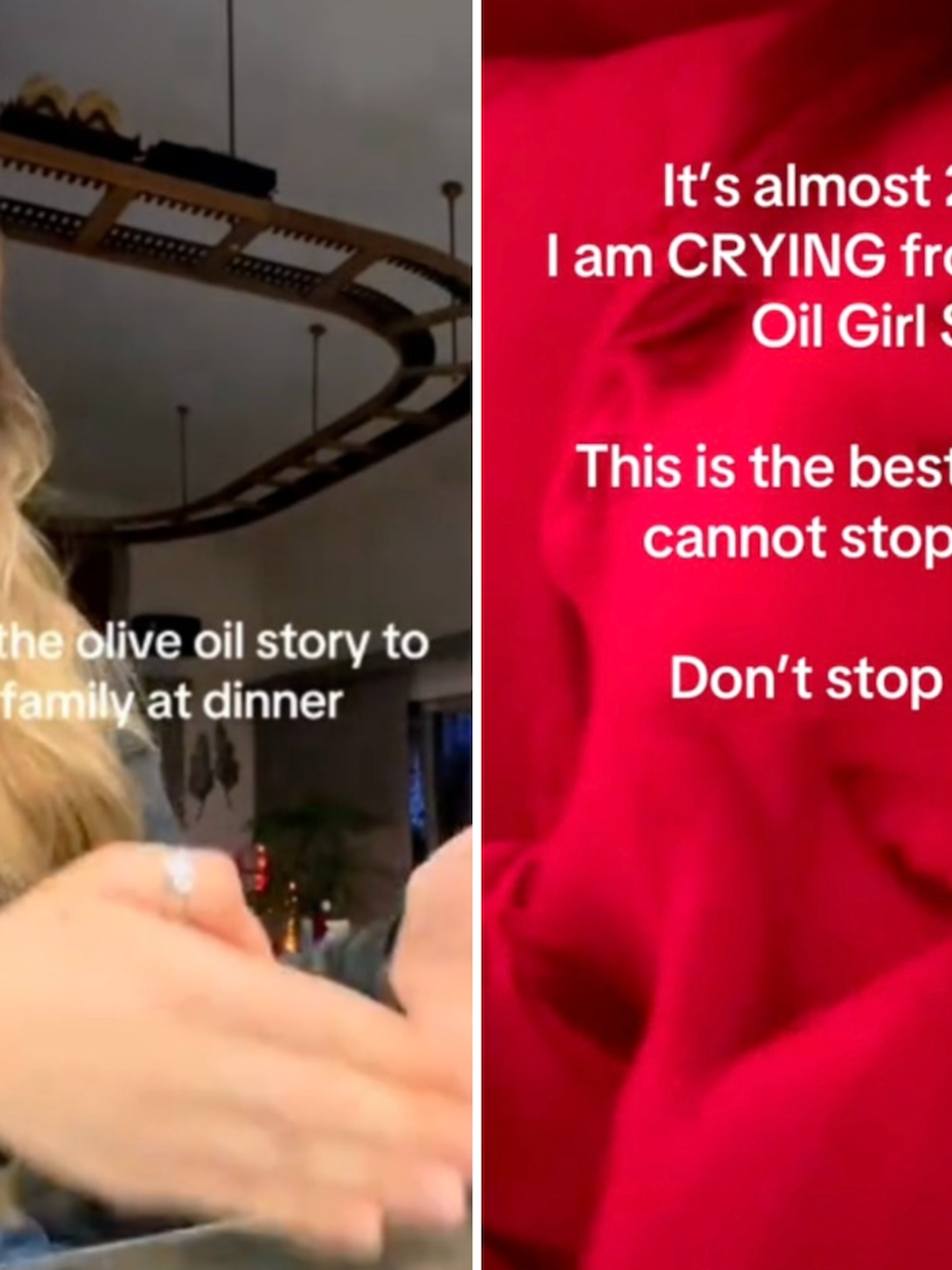 What is the 'Olive oil story' trending on TikTok?