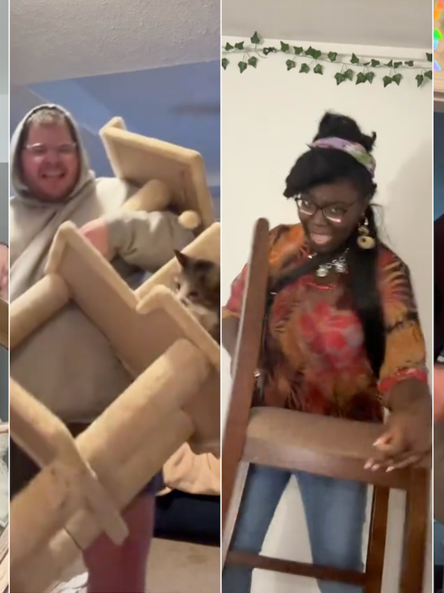 People are using their furniture to jam out as part of 'Here I Am' TikTok trend