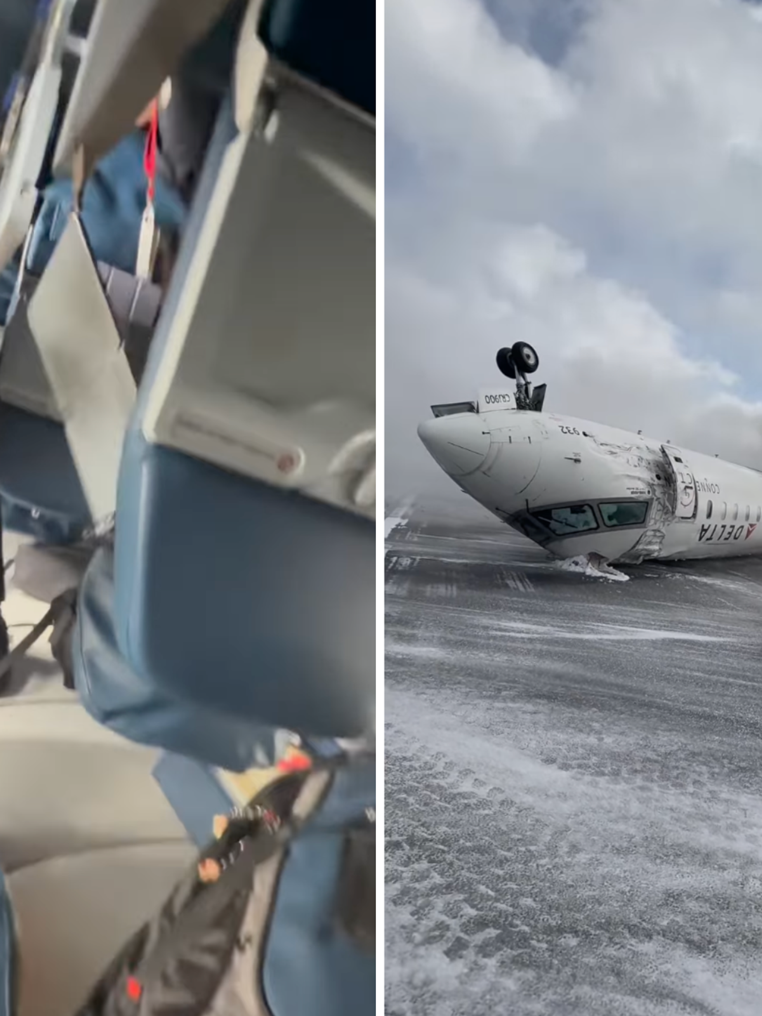 Delta Air Lines plane passengers evacuated in shocking footage