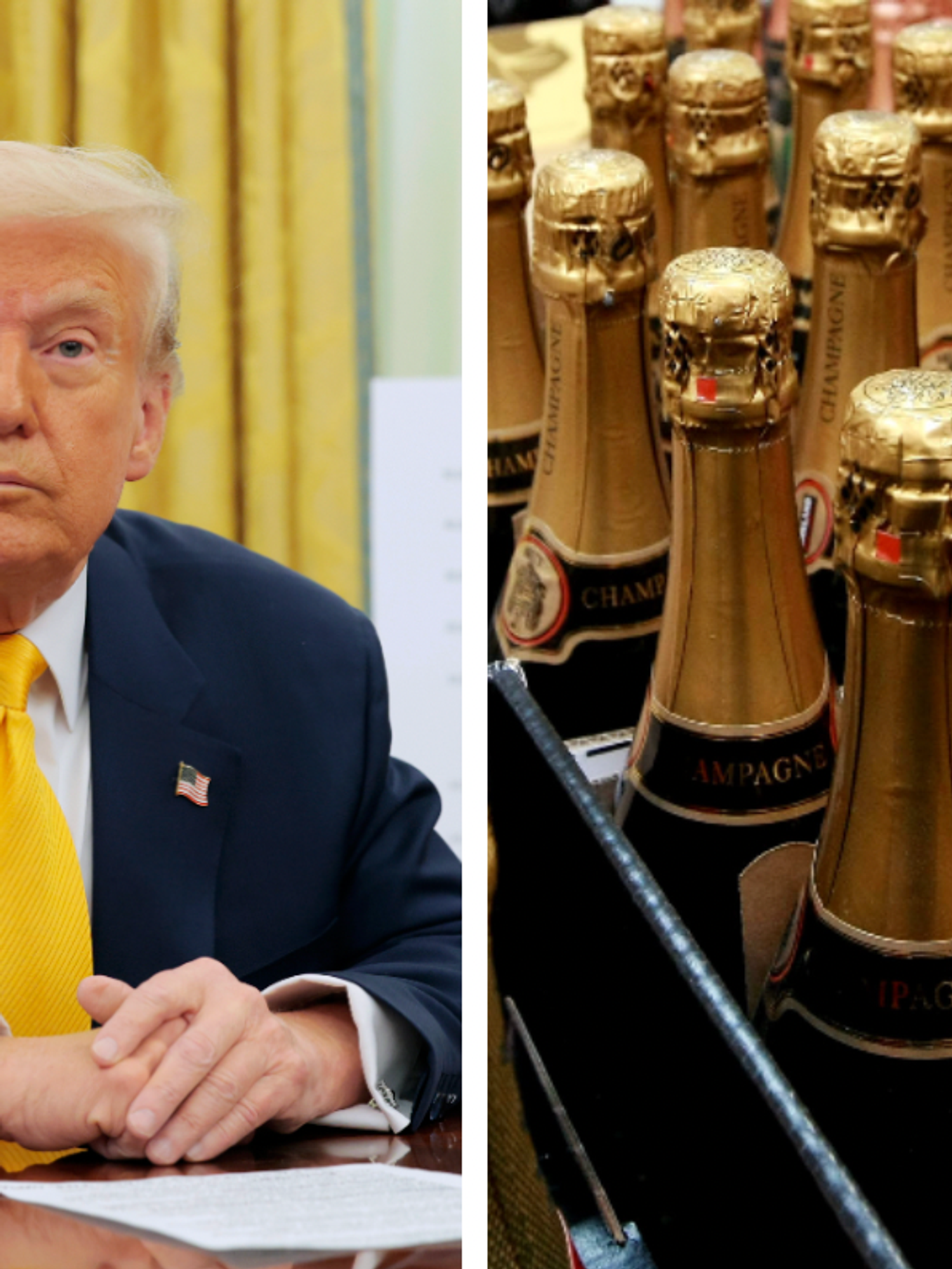 Donald Trump misses one key detail after hitting back at Champagne tariffs