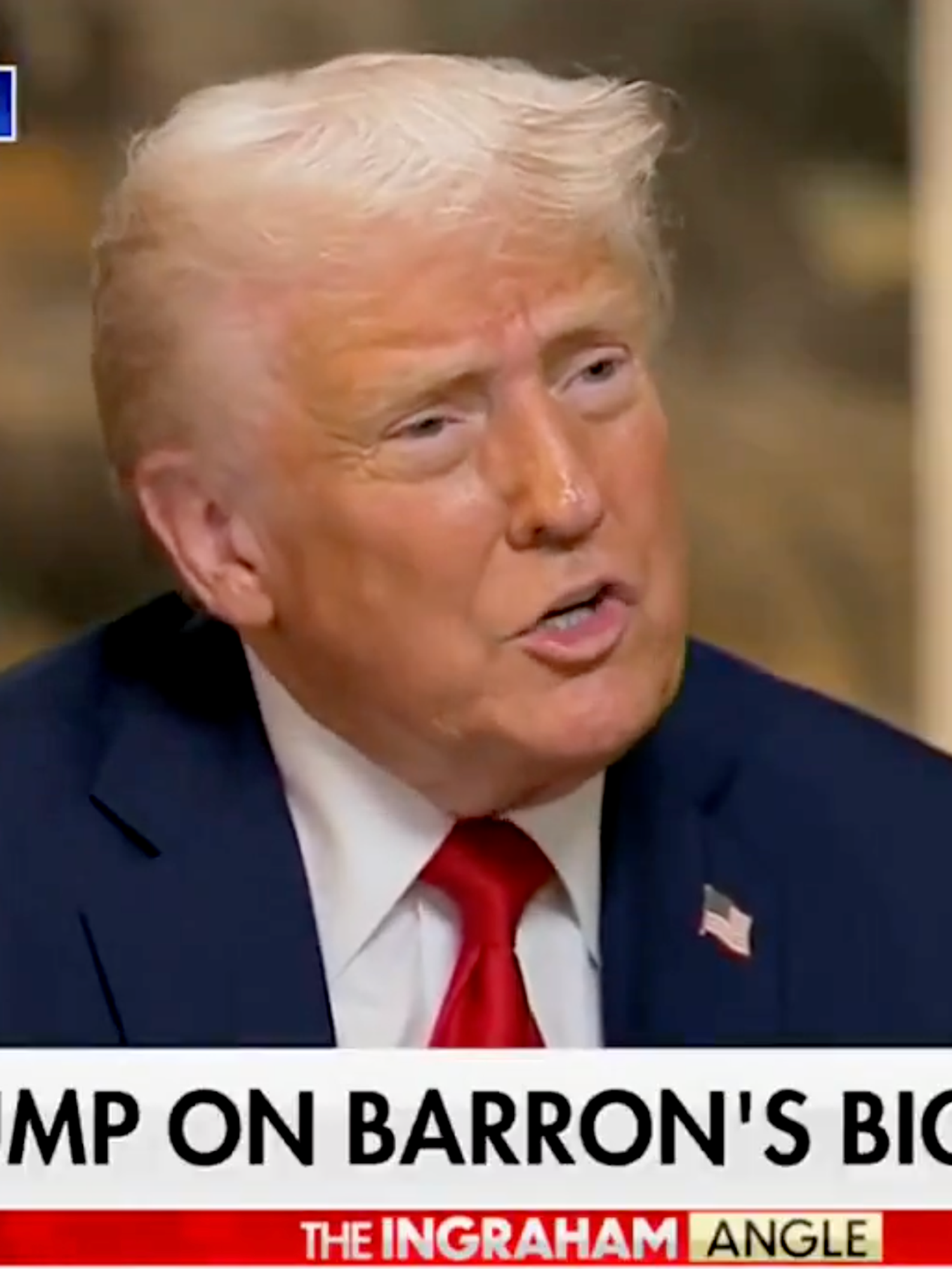 Trump praises son Barron's 'unbelievable aptitude in technology' for turning on a laptop