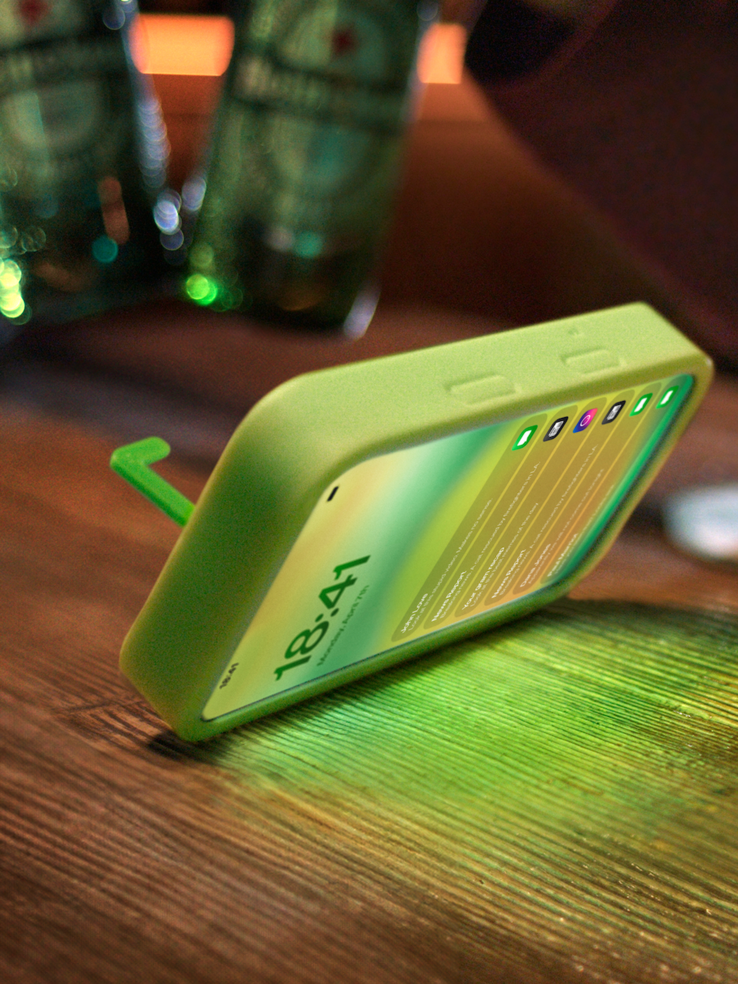 This phone case flips over with just one word to prevent doomscrolling at the dinner table