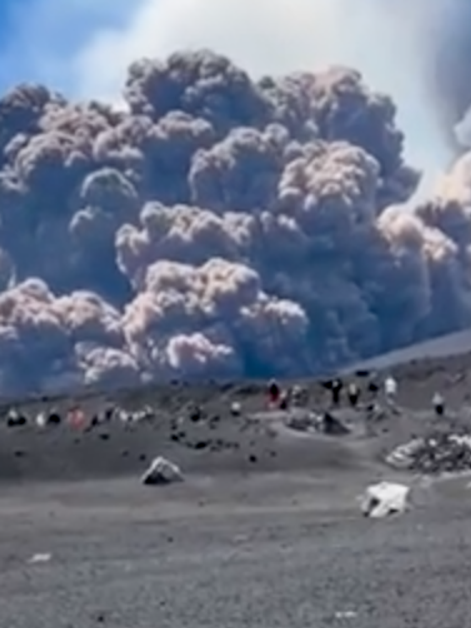 Watch terrifying moment tourists flee erupting Mount Etna
