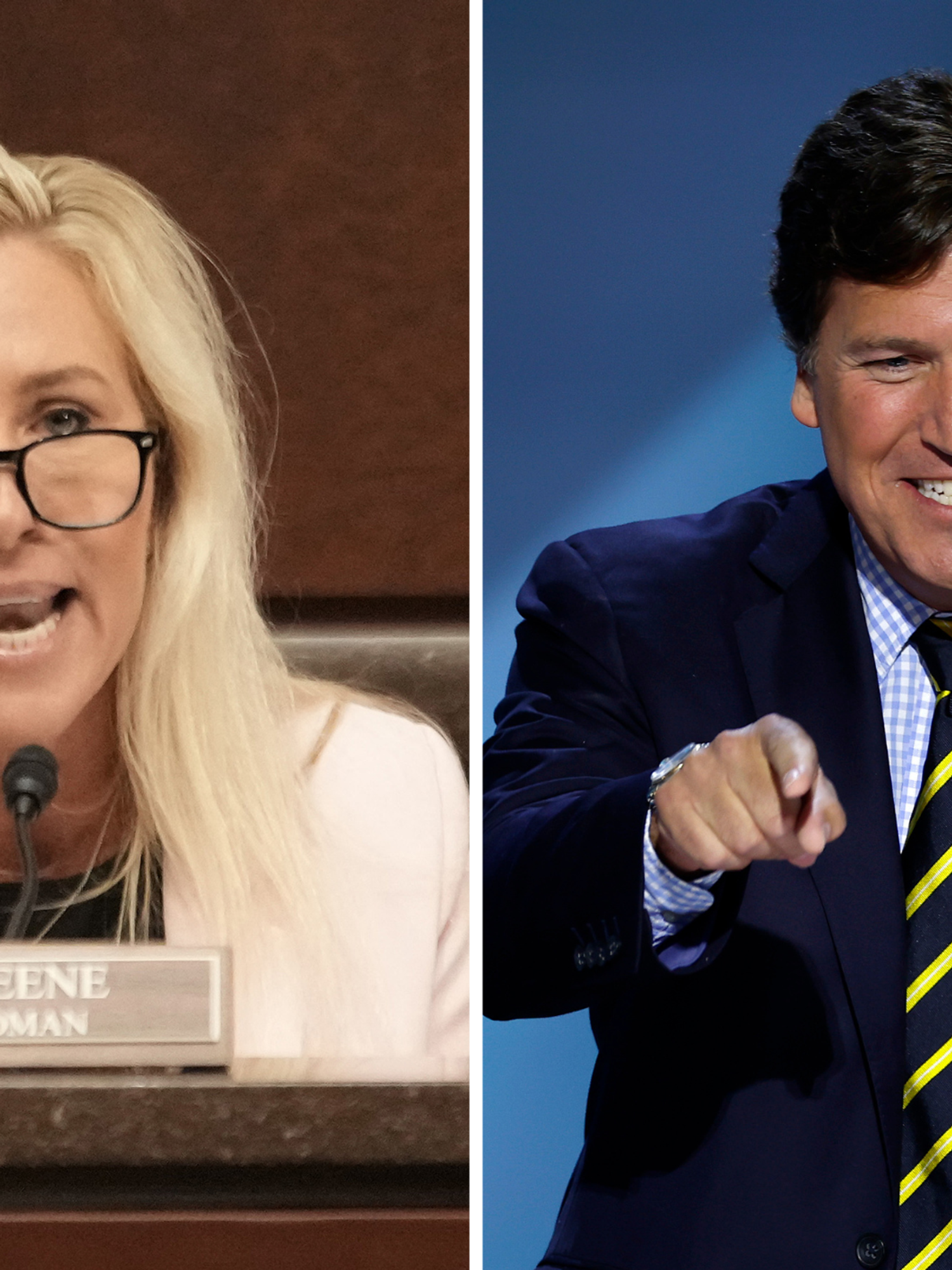 Marjorie Taylor Greene just 'abandoned' trust in Trump to support Tucker Carlson - and MAGA aren't happy