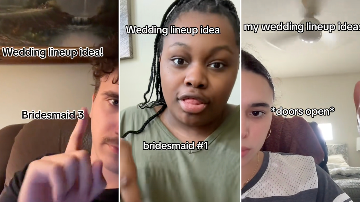 Wedding line up TikTok trend finds the funniest songs to walk down the aisle to