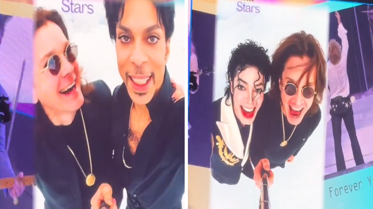 'Bizarre' AI tribute of Ozzy Osbourne taking selfies with dead musicians shared by Rod Stewart