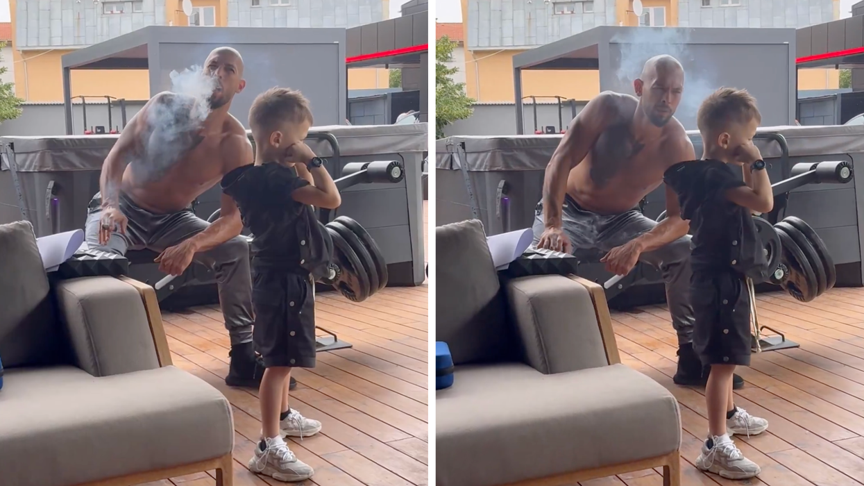 Andrew Tate defends smoking around young son - but fans aren't having it