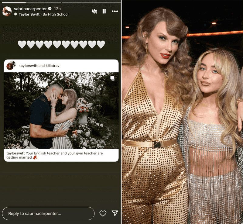 The biggest reactions as Taylor Swift and Travis Kelce announce their  engagement: 'Literally crying' | indy100