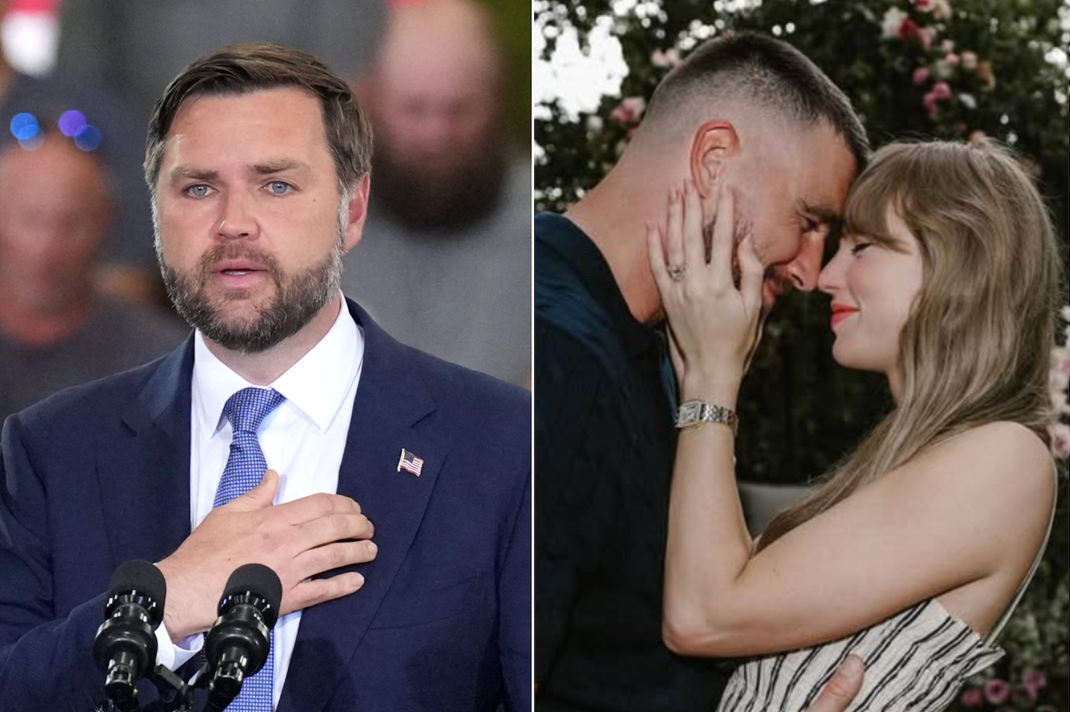 JD Vance references bizarre Super Bowl conspiracy after Taylor Swift and Travis Kelce engagement